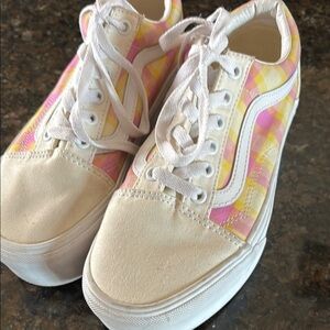 New Vans Colorful Plaid Sneakers 7